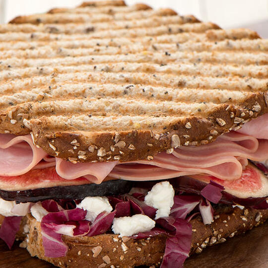 Ham and Goat Cheese Panini with Radicchio and Figs Dempster's